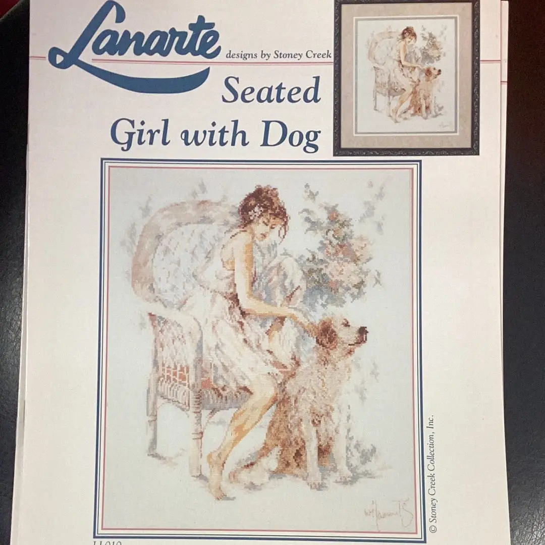 Seated Girl With Dog 1