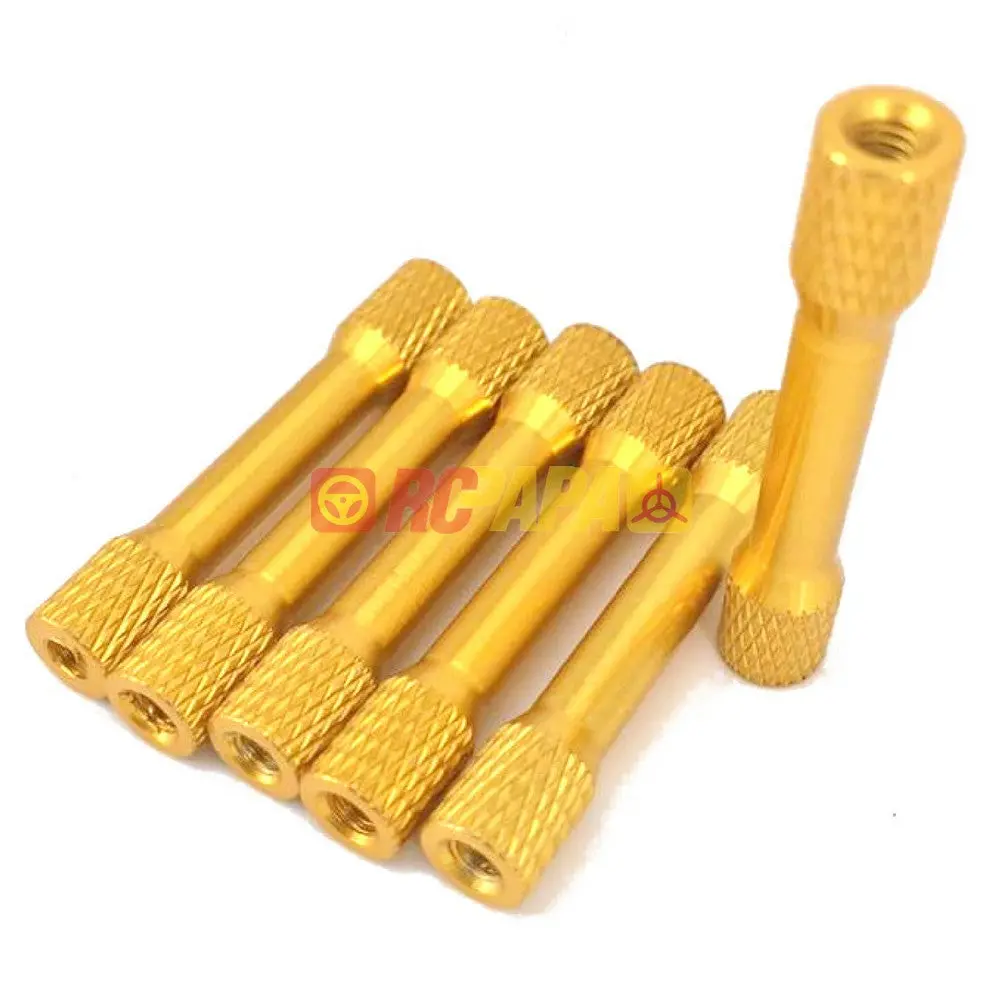 M3x30mm/35Mm Round Aluminium Knurled Standoffs Spacer V3 Gold (6Pc) 1
