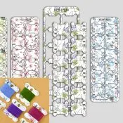 Floral Cardboard Bobbins 1