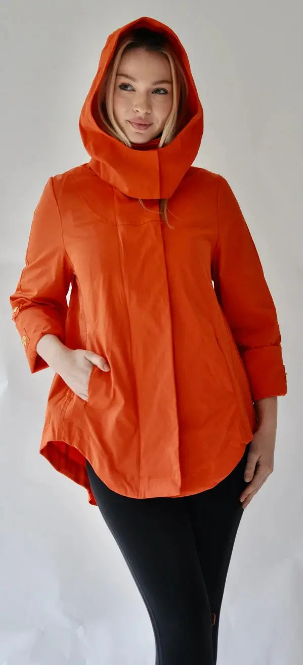 Nia Waterproof Jacket | Hermes Orange 1