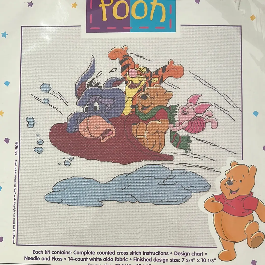 Sledding Pooh And Friends 1