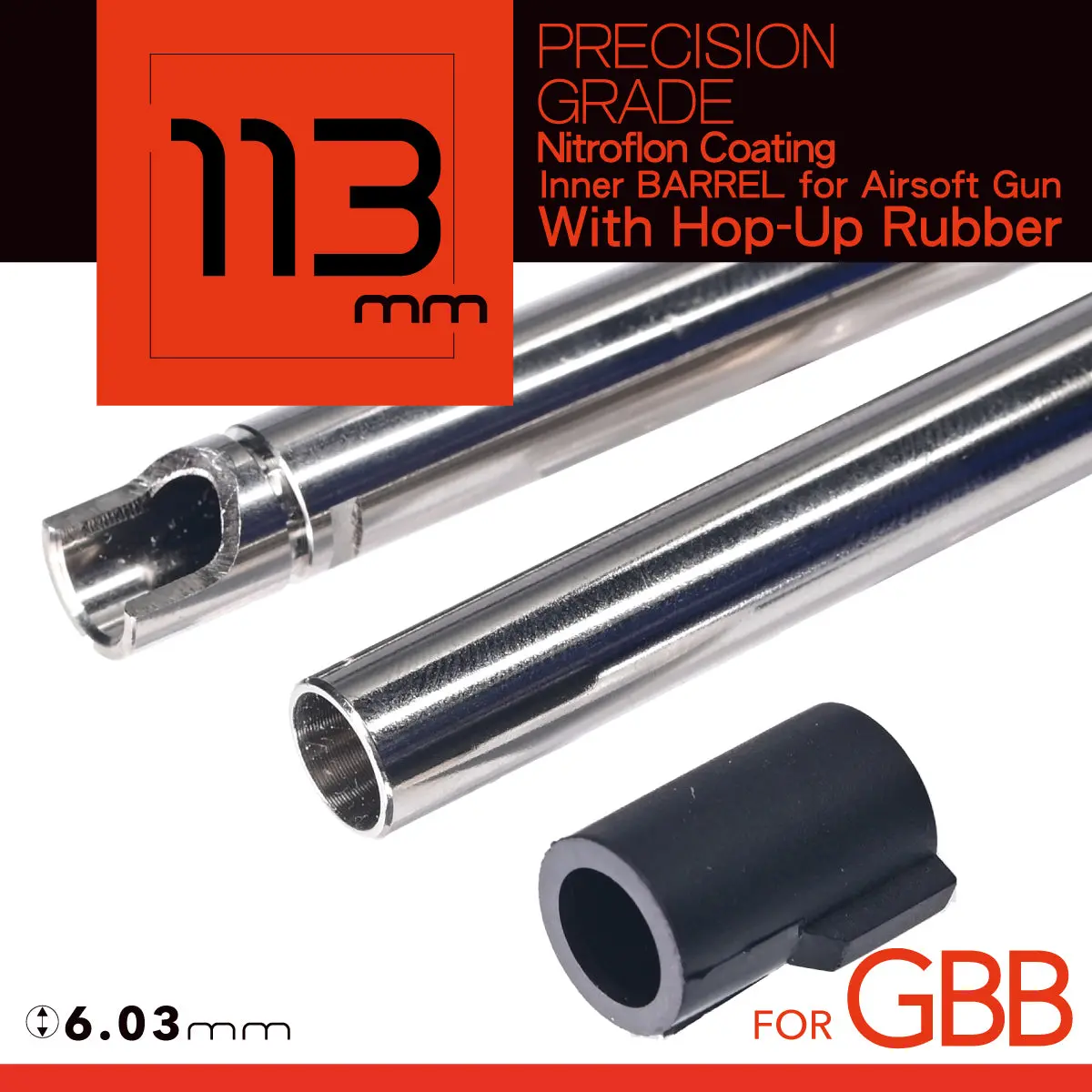 Unicorn Nitroflon Coating 6.03Mm Ultimate Precision 113Mm Inner Barrel For Gbb 1