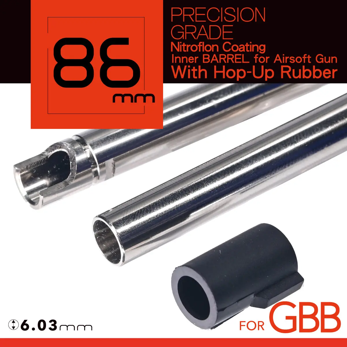 Unicorn Nitroflon Coating 6.03Mm Ultimate Precision 86Mm Inner Barrel For Gbb 1