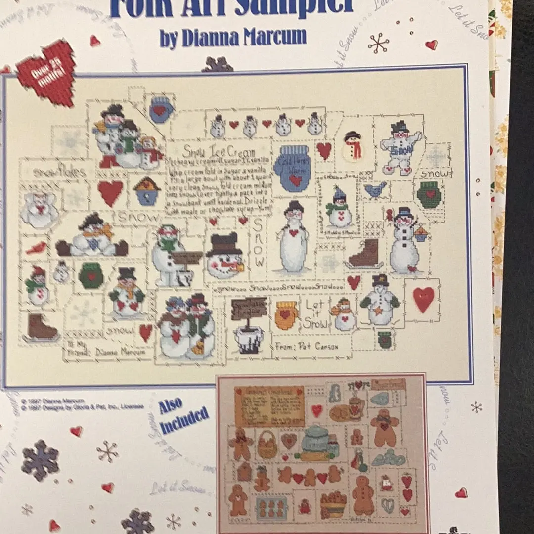 Snow Buddies Folk Art Sampler 1