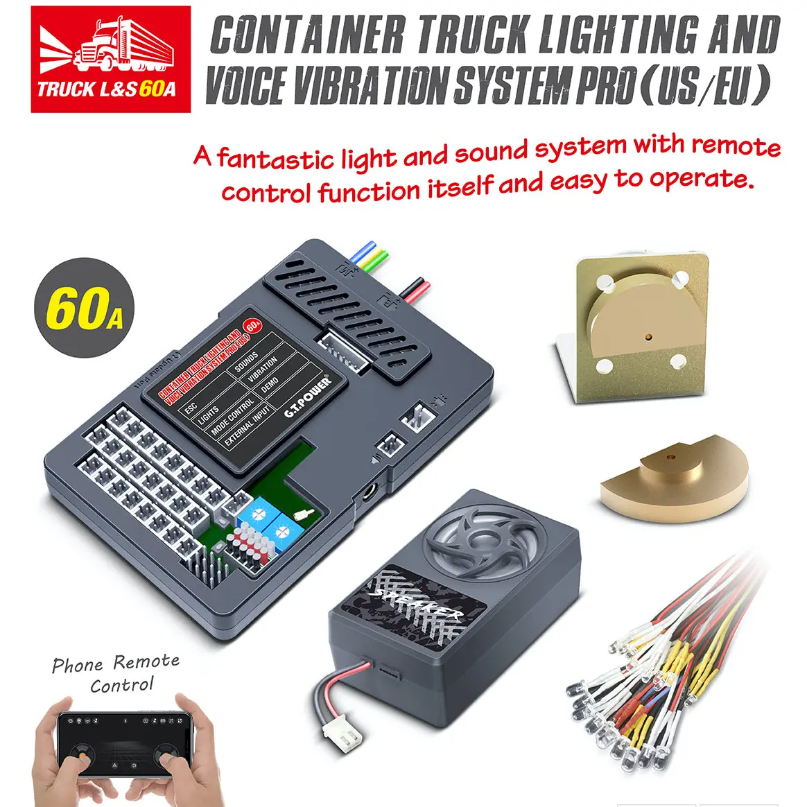 G.T. Power Container Truck Sound/Lighting/Vibration System Pro 60A 1