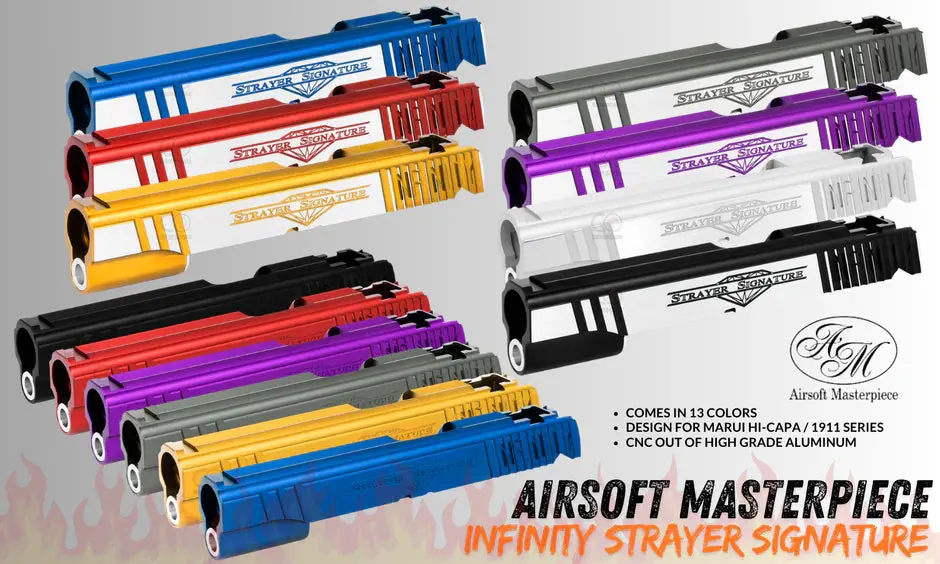 Airsoft Masterpiece “Infinity Strayer Signature”  Aluminum  Slide For Hi-Capa 5.1 1