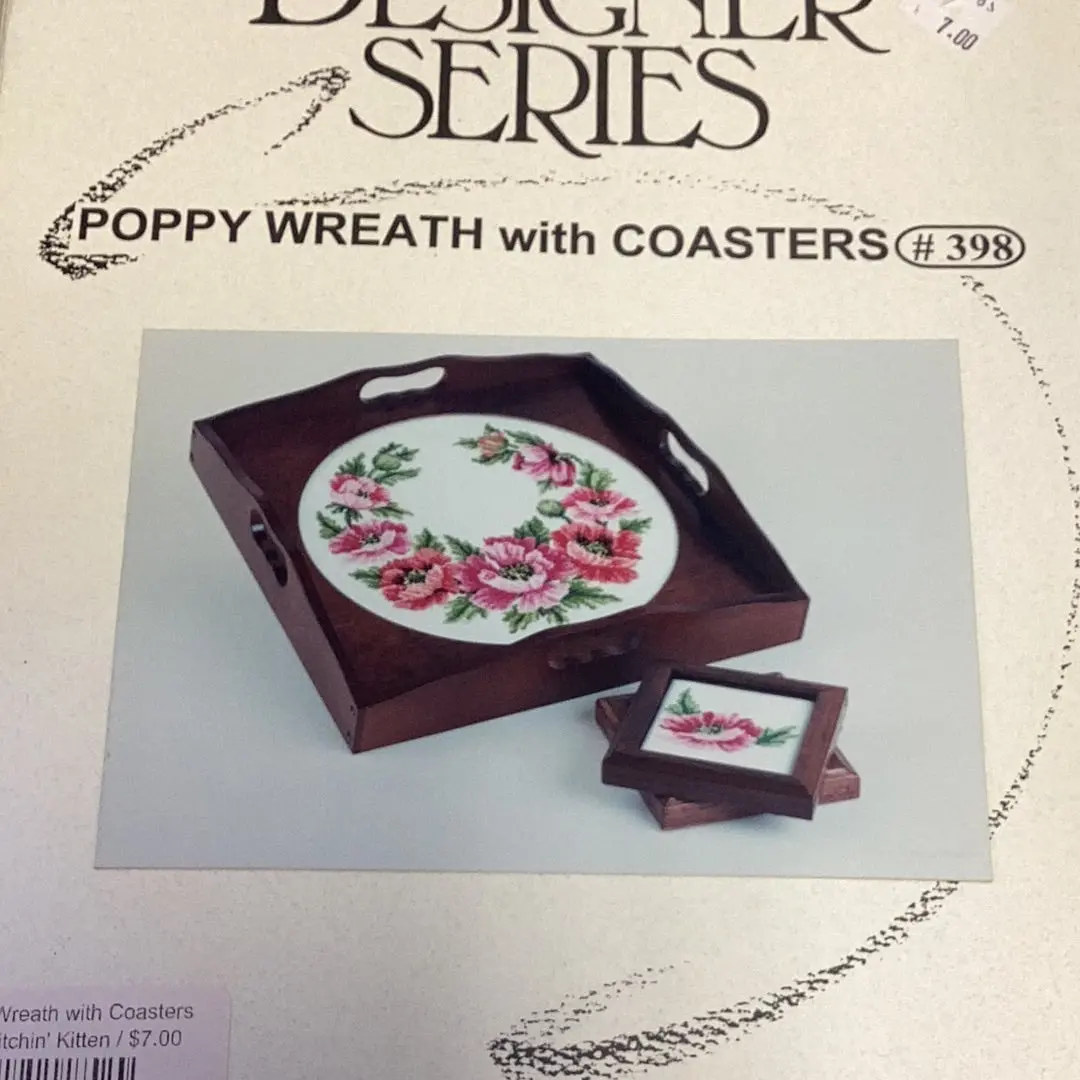 Poppy Wreath With Coasters 1