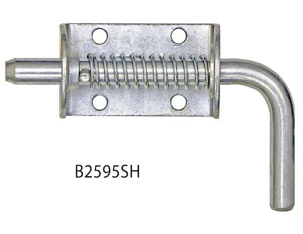 B2595sh - 1/2 Inch Zinc Plated Spring Latch Assembly With Short Handle - 1.75 X 5.19 Inch 1