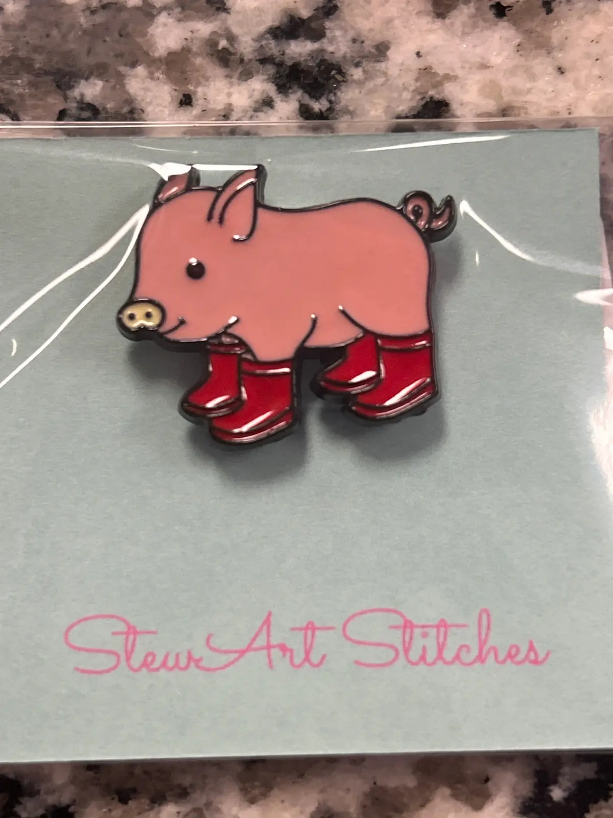 Red Boot Pig Needle Minder 1