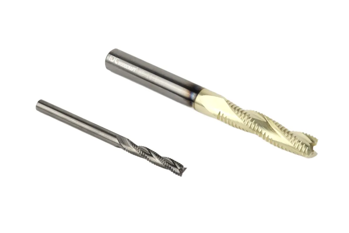 Beast-Badger Set, 2 High-Speed Roughing Cnc Router Bits, 1/8 & 1/4 Shank 1