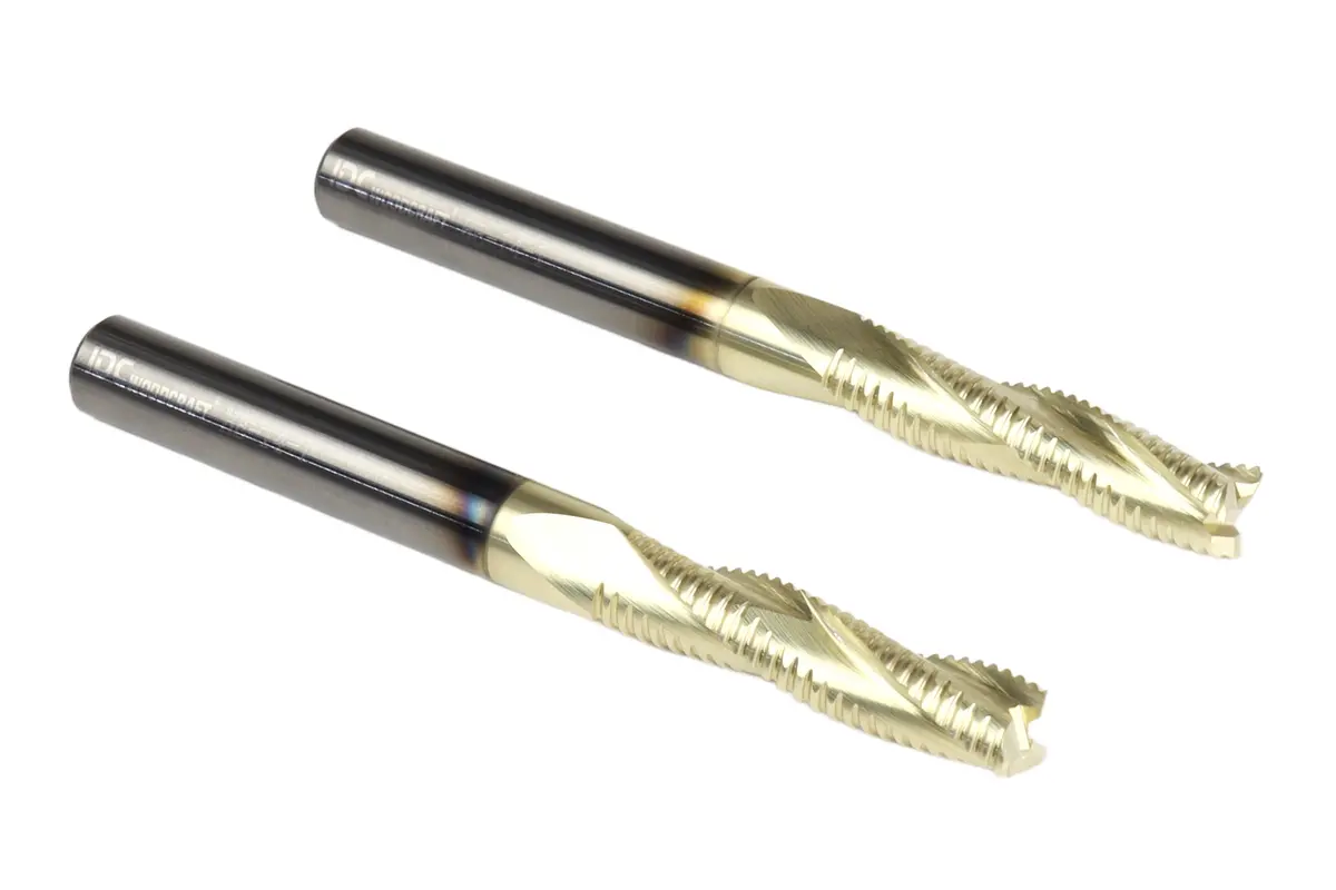 Set Of 2 - "Beast" 1/4 Hyper-Speed Roughing Cnc Router Bit, 1/4 Shank 1