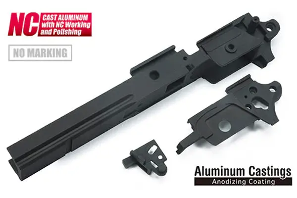 Guarder Aluminum Frame For Tokyo Marui Hi-Capa 4.3 (4.3 Type/No Marking/Black) #Capa-61(B) 1