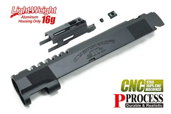 Guarder Steel Cnc Slide For Tokyo Marui Hi-Capa 5.1 Gold Match (Sti Custom/Black) #Capa-66(C)Bk 1