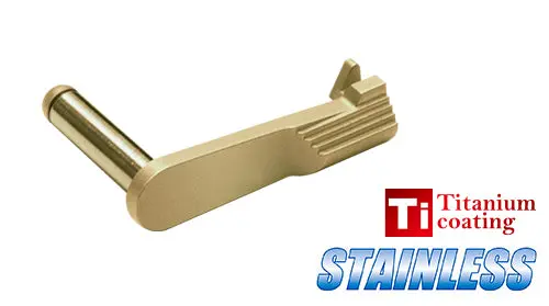 Guarder Stainless Slide Stop For Marui Hi-Capa 5.1/4.3 Meu / 1911 (Titanium Gold) #Capa-76(Gd) 1