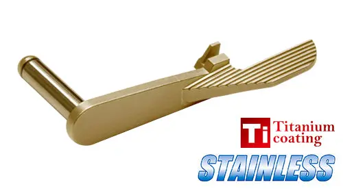 Guarder Stainless Slide Stop For Marui Hi-Capa 5.1 / Meu / 1911 Gold Match (Titanium Gold) #Capa-77(Gd) 1
