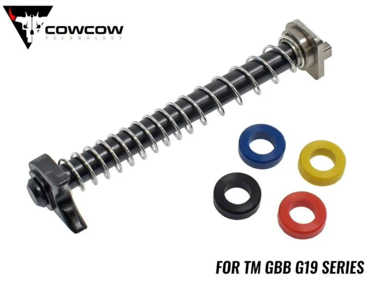 Cowcow Stainless Steel Recoil Spring Guide Rod Set For G19 - Black #Cct-Tmg-022 1