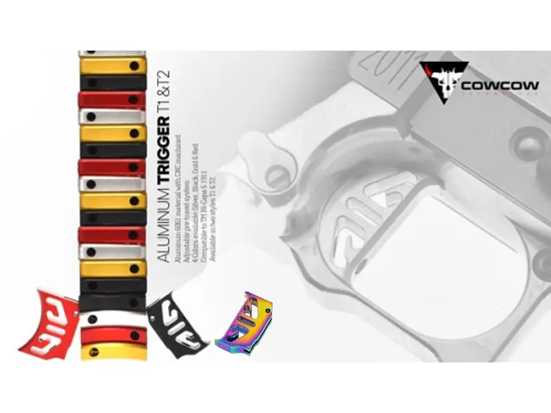 Cowcow Aluminum Trigger (Type 2) For Marui Hi-Capa & 1911 1
