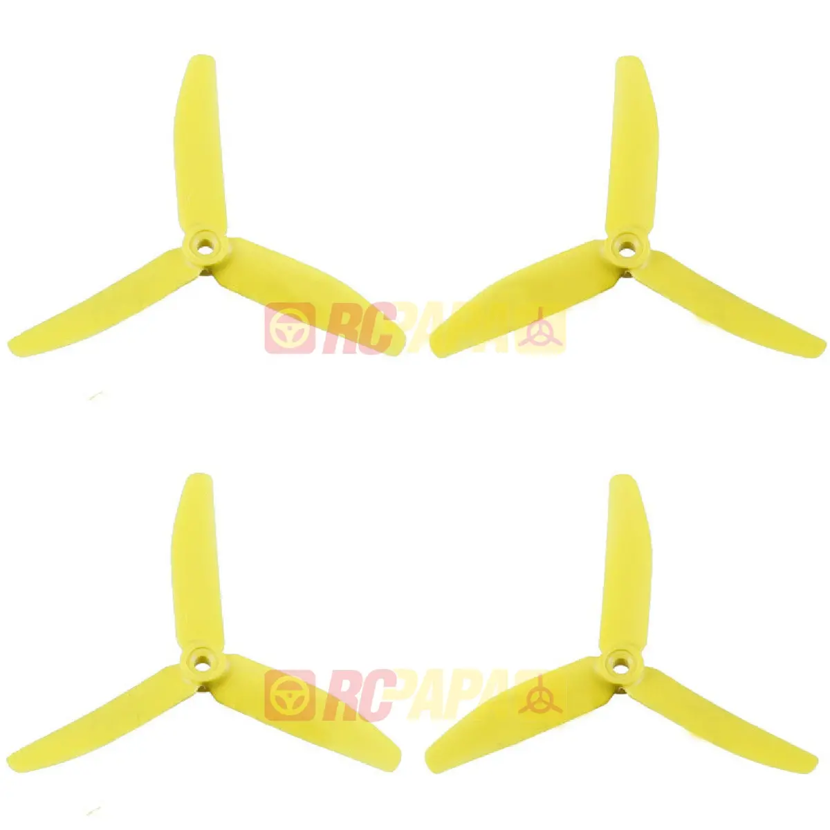 Hq 5" 5X4x3 Tri-Blade Glass Fiber Propellers (Rotor Riot Yellow) 1