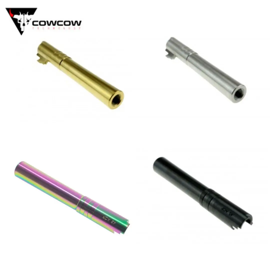 Cowcow Ob1  Stainless Steel Threaded Outer Barrel For Marui Hi-Capa 5.1 (.40 / .45 Marking) (4 Colors) 1