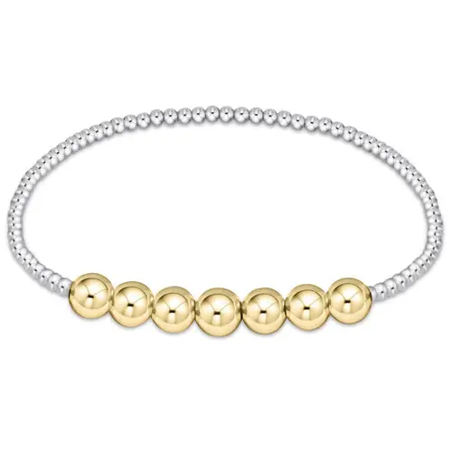 Classic Beaded Bliss 3Mm Bead Bracelet - 6Mm - Mixed Metal 1
