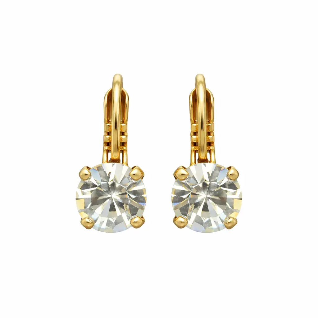 Mariana Earring E-1440-001-Yg6 Petite Round Crystal Drop Earrings 1
