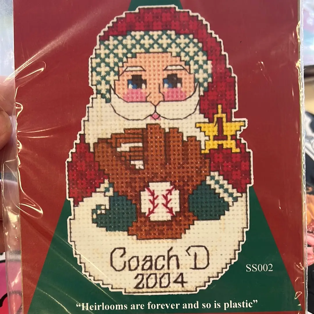 Baseball Santa Ornament Kit 1