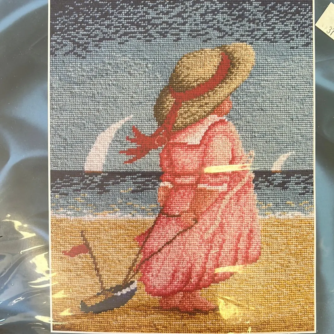 Girl With Boat Needlepoint Kit 1