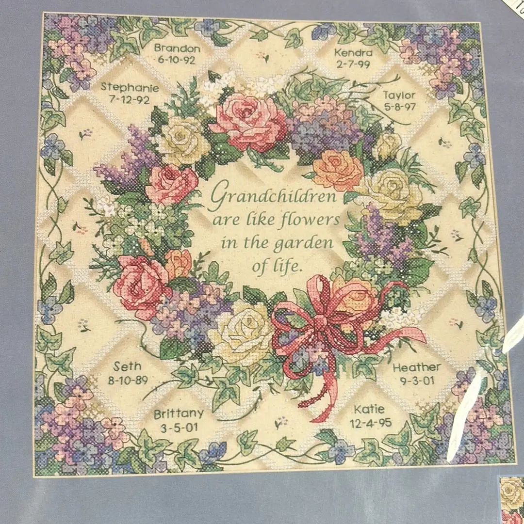 The Flowers Of Life Stamped Cross Stitch Kit 1