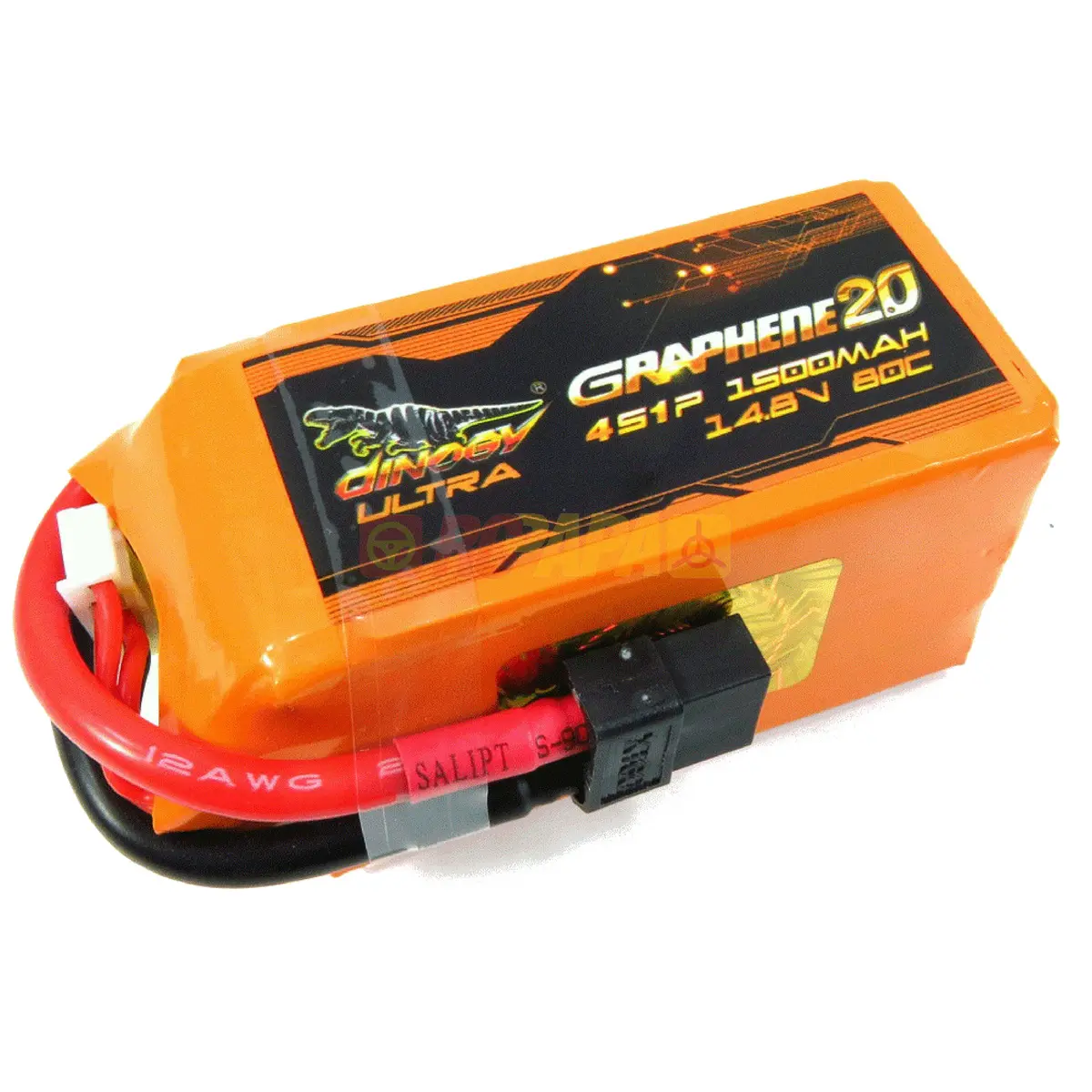 Dinogy Ultra Graphene 2.0 14.8V 4S 1500Mah 80C Lipo Battery 1