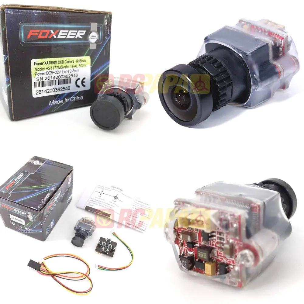 Foxeer Xat650m 600Tvl Dc5-22V Hs1177m 2.8Mm Lens Fpv Camera 1