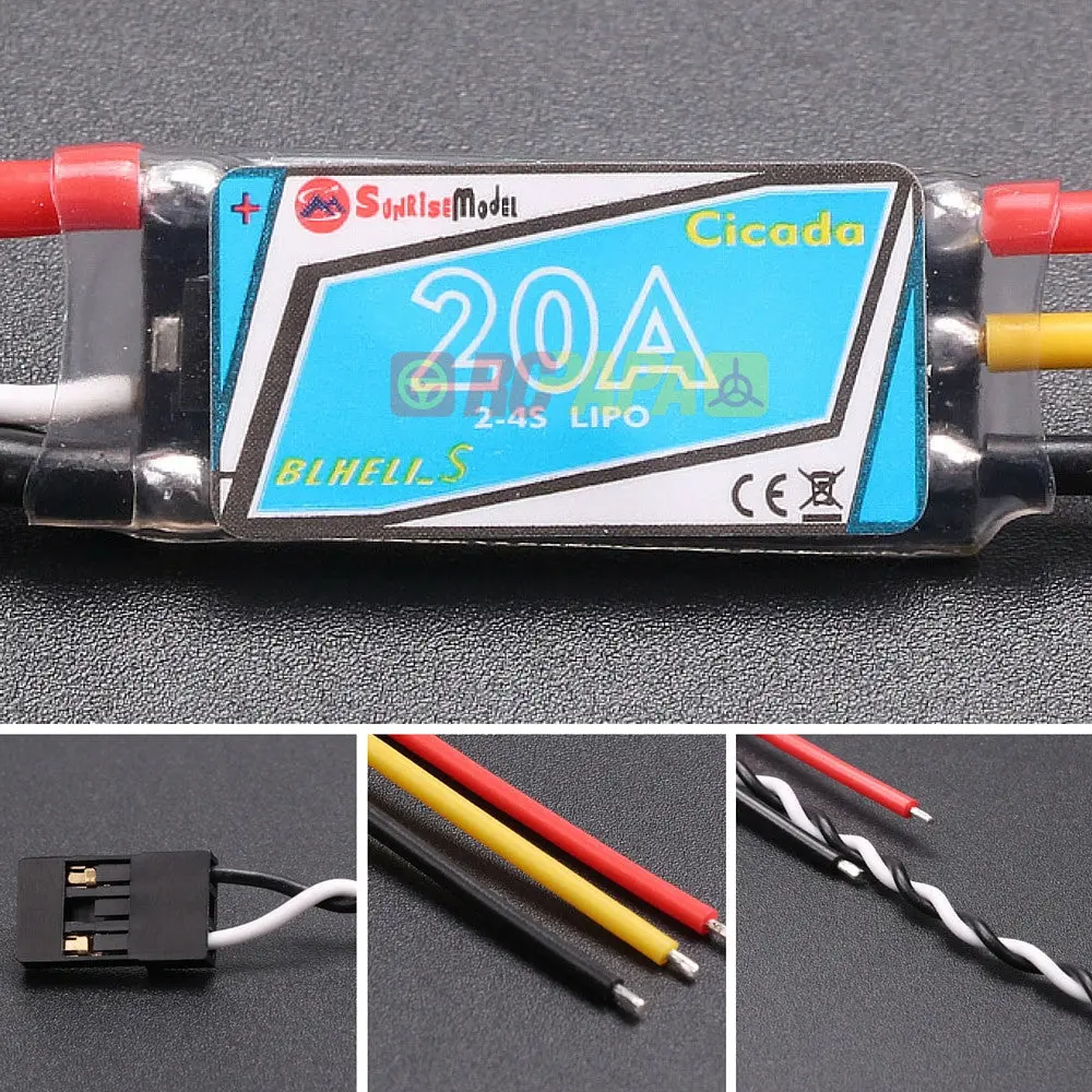 Sunrise Cicada Blheli-S 20A 2-4S Programming Multishot Esc 1