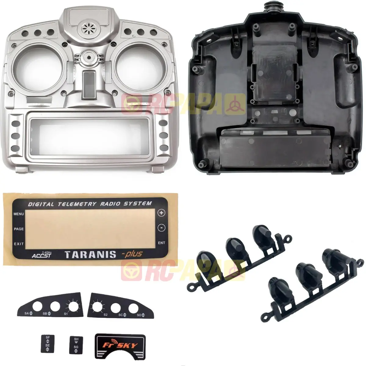 Frsky X9d Plus Taranis Radio Transmitter Replacement Case/Sticker/Plate/Button Full Set 1