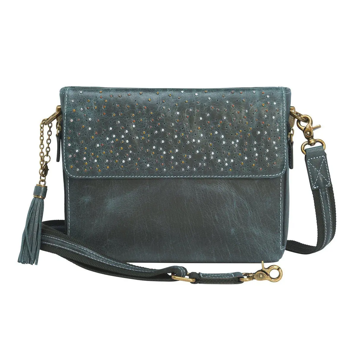 Distressed Buffalo Concealed-Carry Clutch 1