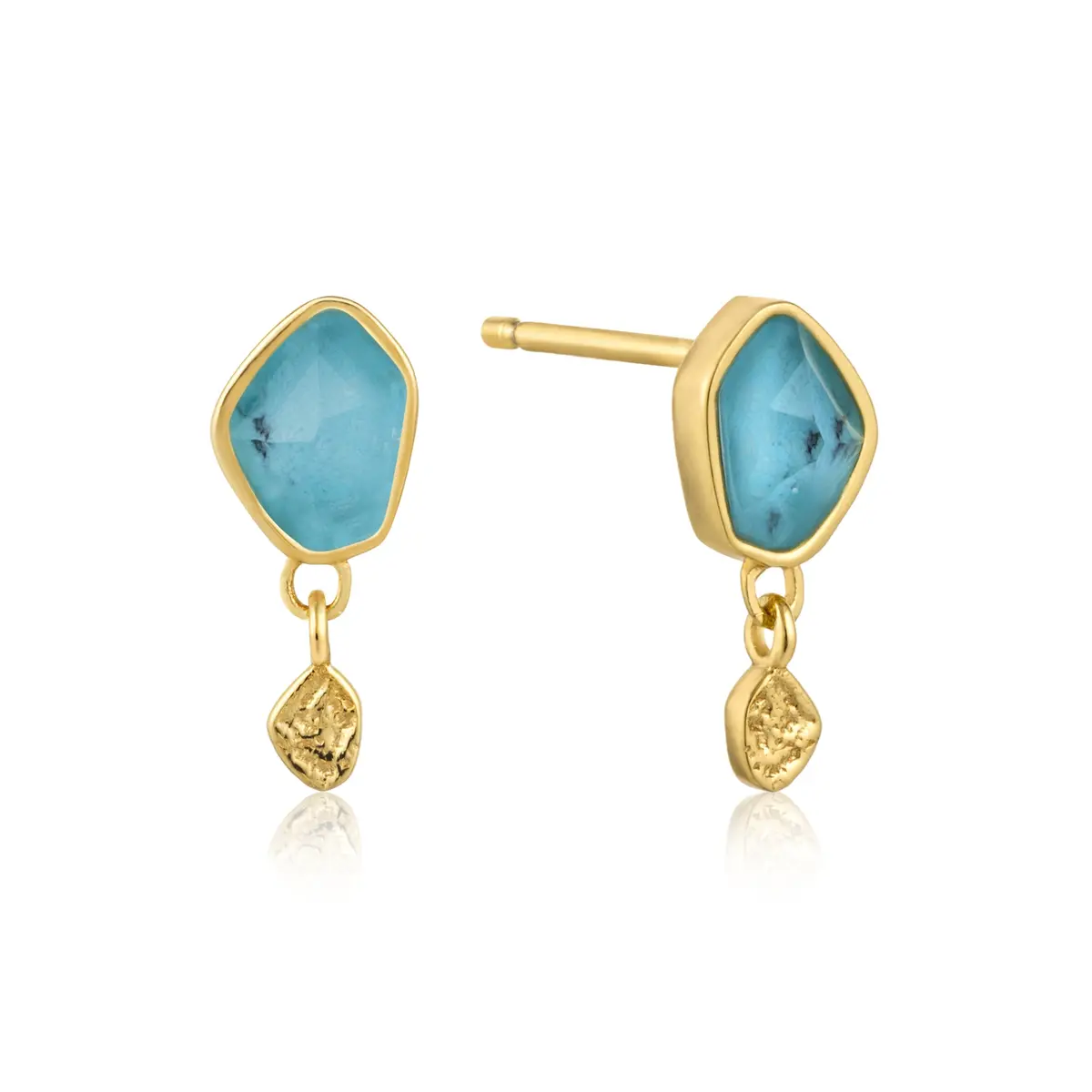 Turquoise Drop Stud Earrings 1