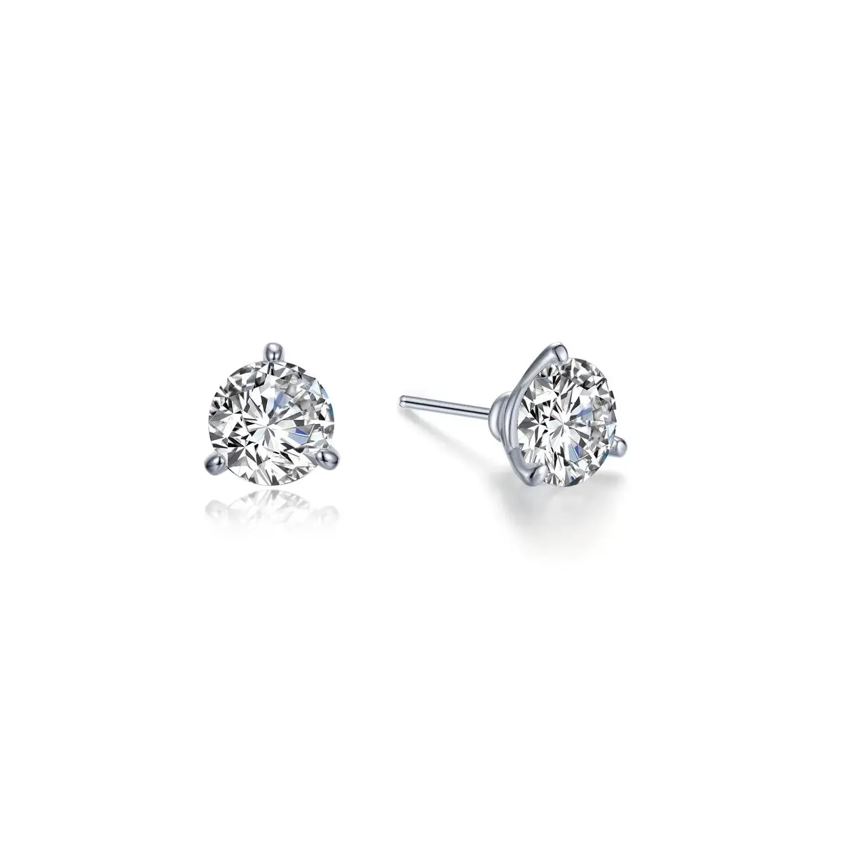 0.5 Ctw 3 Prong Stud Earrings 1