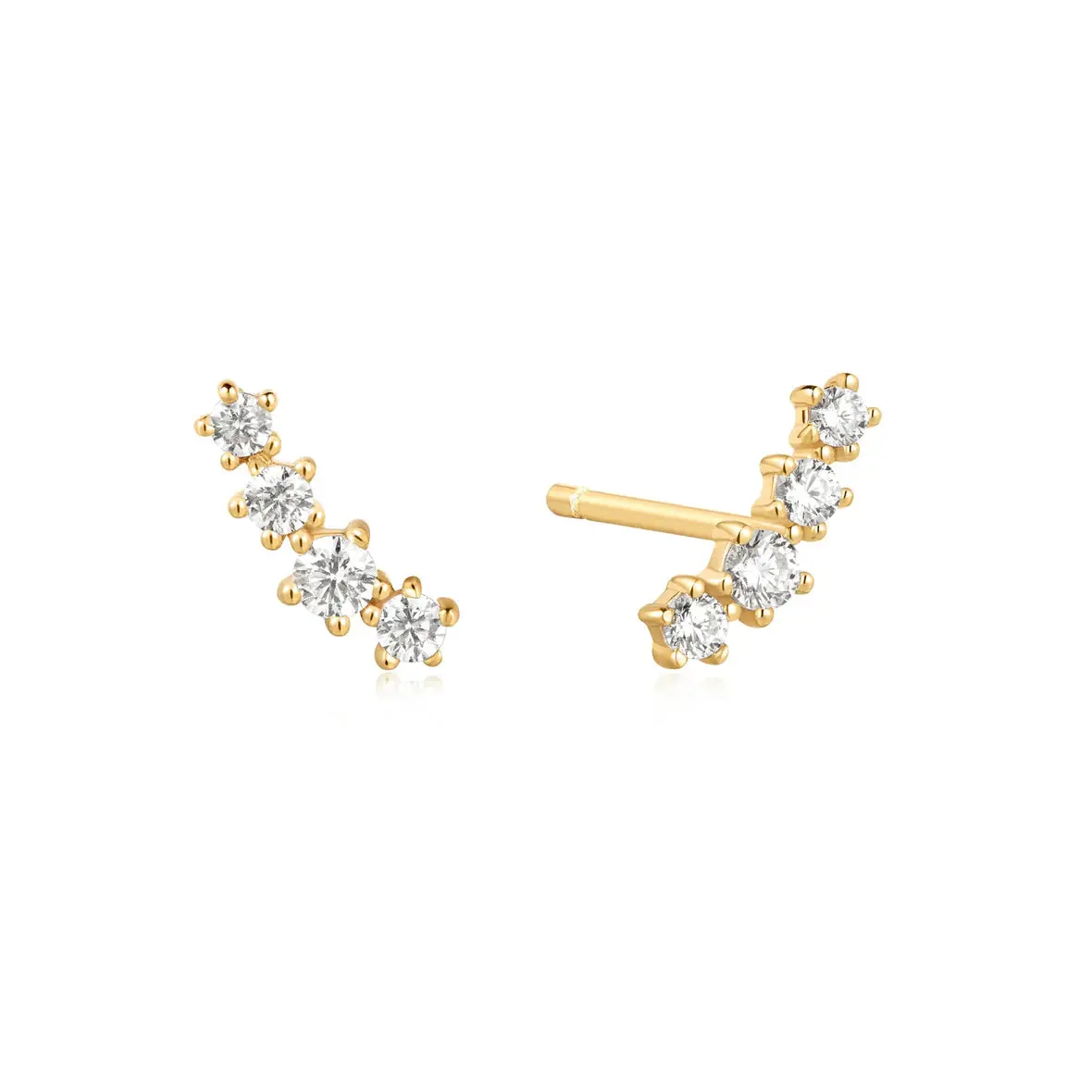 Gold Sparkle Climber Studs 1