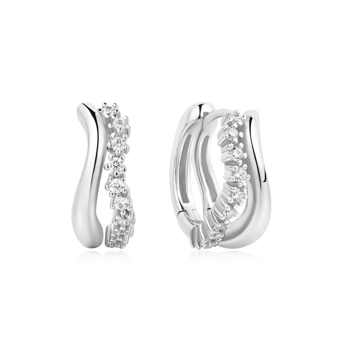 Silver Sparkle Double Huggies 1