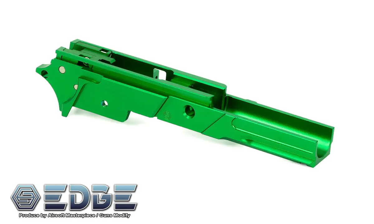 Edge Custom "Strat" 3.9 Inch Aluminum Frame For Hi-Capa - Green #Edge-Af001-39-Gn 1