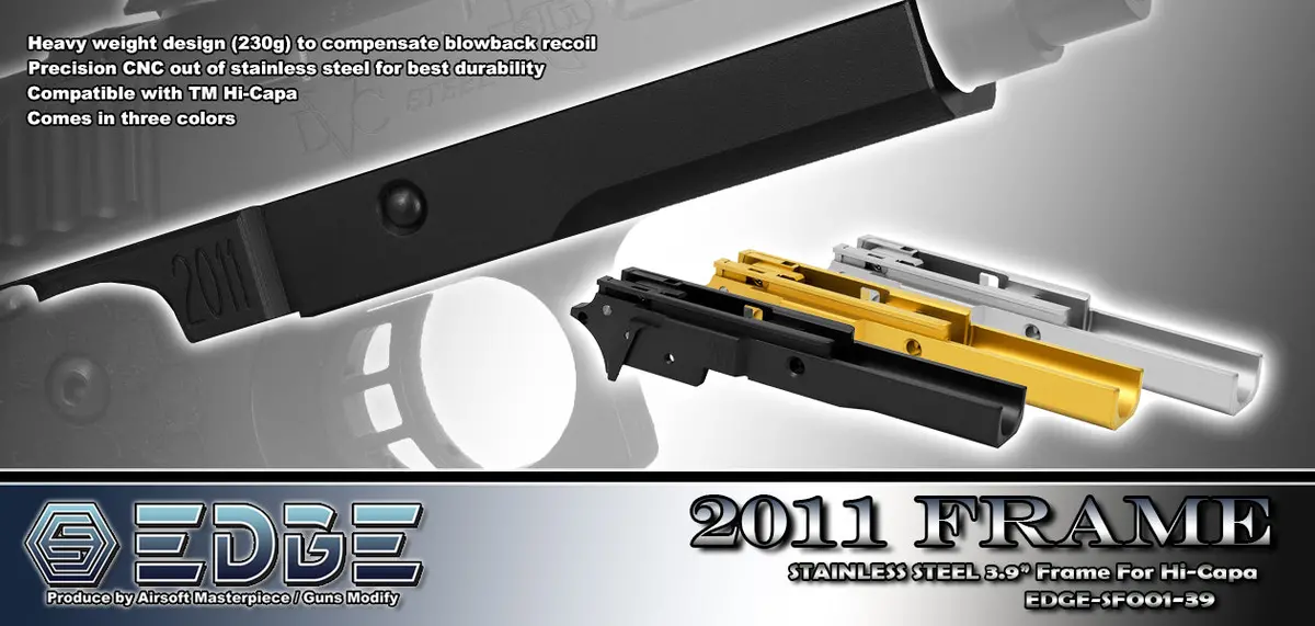 Edge “2011” Stainless Steel Frame For Hi-Capa #Edge-Sf001-39 1