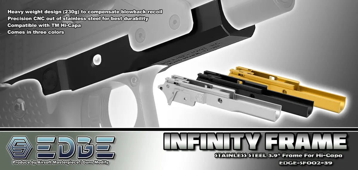Edge “Infinity” Stainless Steel Frame For Hi-Capa #Edge-Sf002-39 1