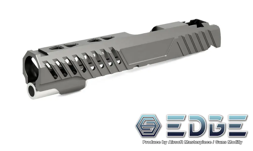 Edge Custom "Razor" Aluminum Standard Slide For Hi-Capa/1911 Titanium Gray 1