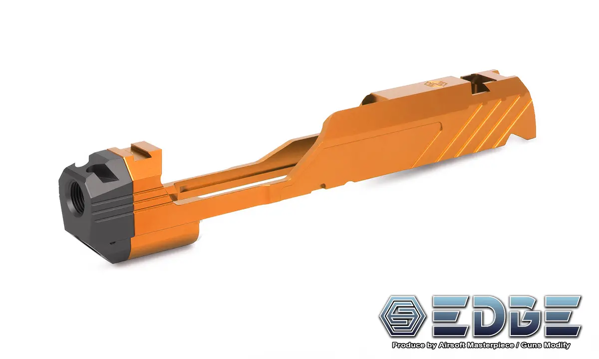 Edge Custom “Mega” Aluminum Standard Slide For Hi-Capa Orange #Edge-Sl013-Or 1