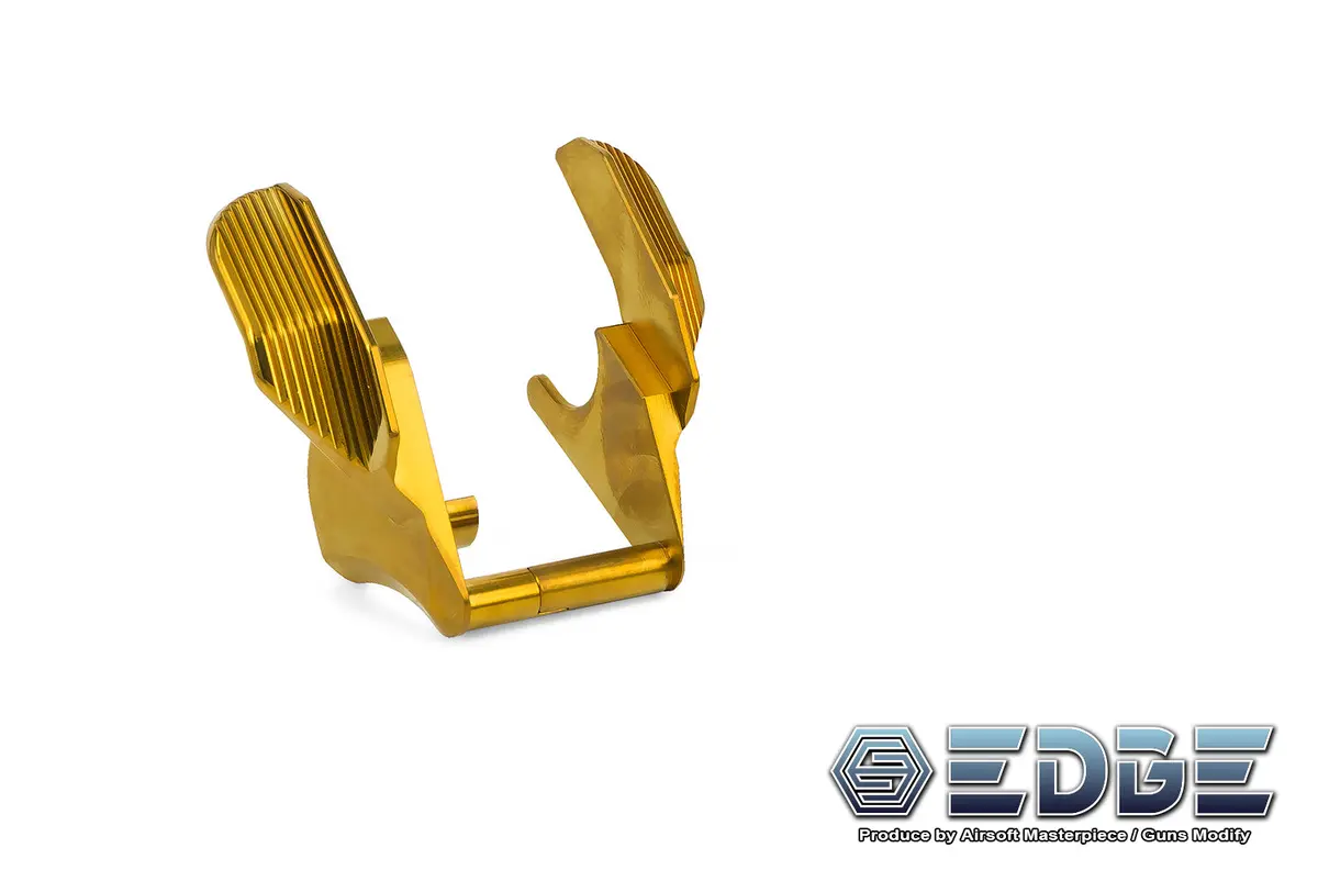 Edge Custom “Albatross” Stainless Steel Ambi Thumb Safeties For Hi-Capa - Gold 1