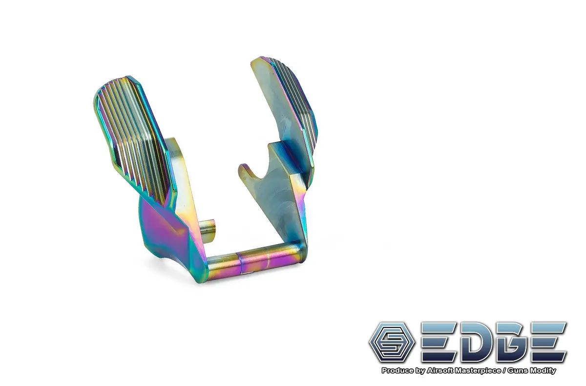 Edge Custom “Albatross” Stainless Steel Ambi Thumb Safeties For Hi-Capa - Rainbow 1