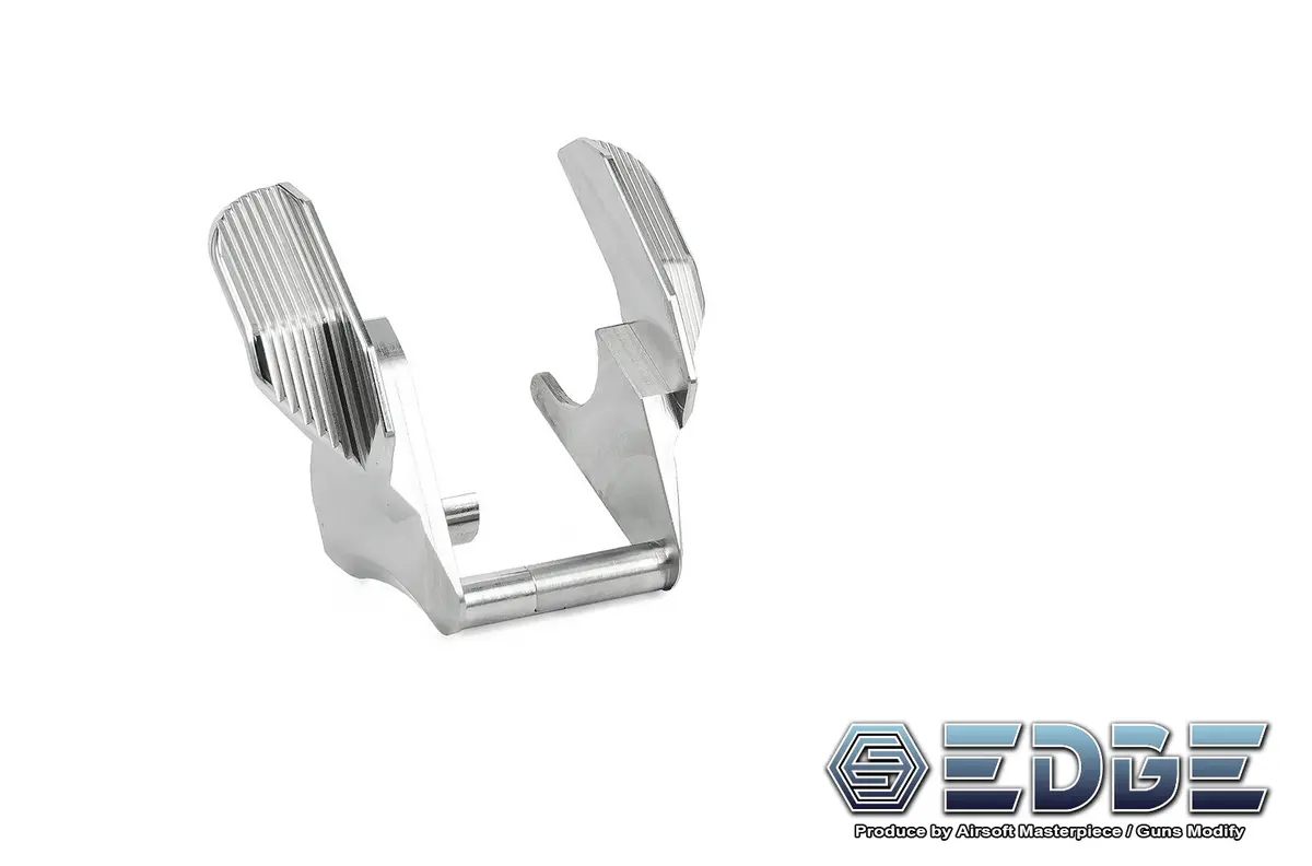 Edge Custom “Albatross” Stainless Steel Ambi Thumb Safeties For Hi-Capa - Silver 1