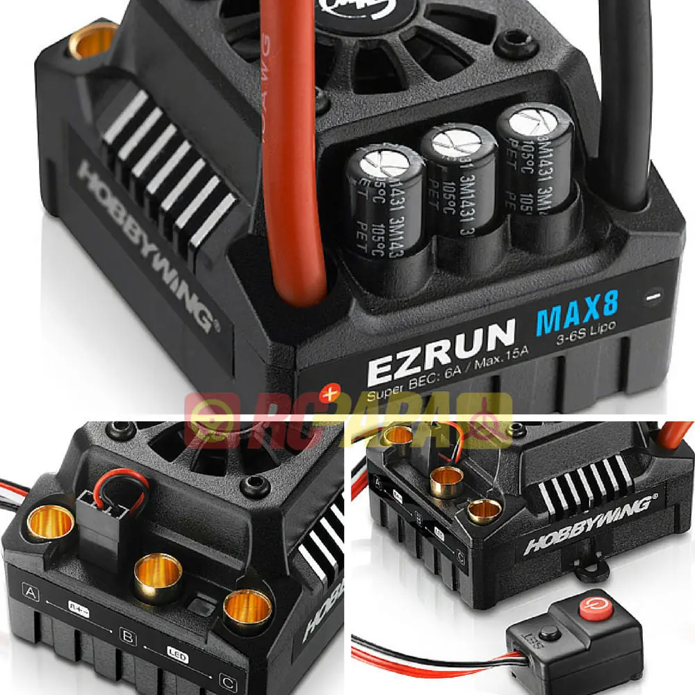 Hobbywing Ezrun Max8 150A Waterproof Brushless Esc 1