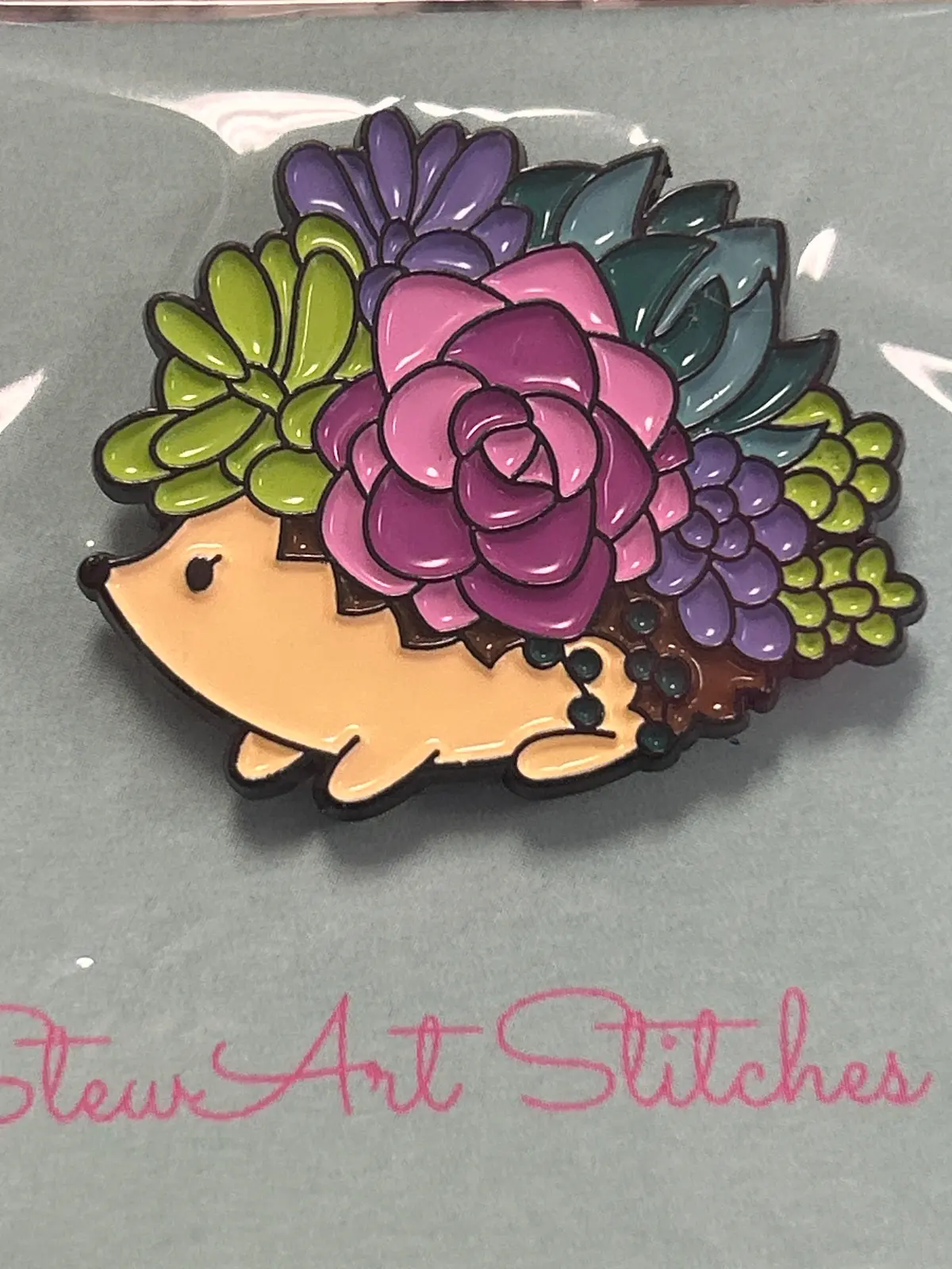 Floral Hedgehog Needle Minder 1