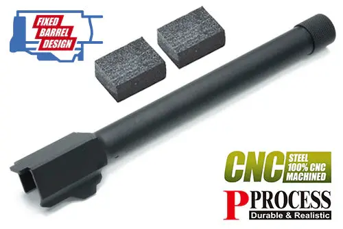 Guarder Steel Cnc Threaded Outer Barrel For Fmg9 (14Mm Negative/Black) #Fmg9-04(Bk) 1