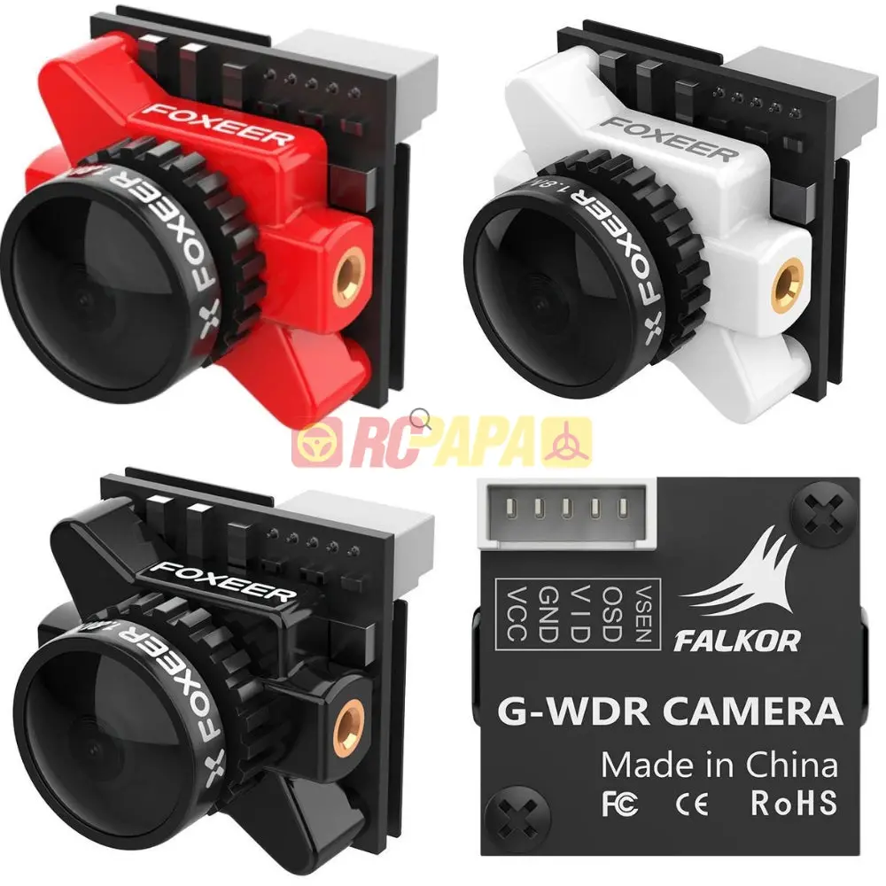 Foxeer Micro Falkor 1200Tvl Camera 16:9/4:3 Pal/Ntsc Switchable Gwdr 1