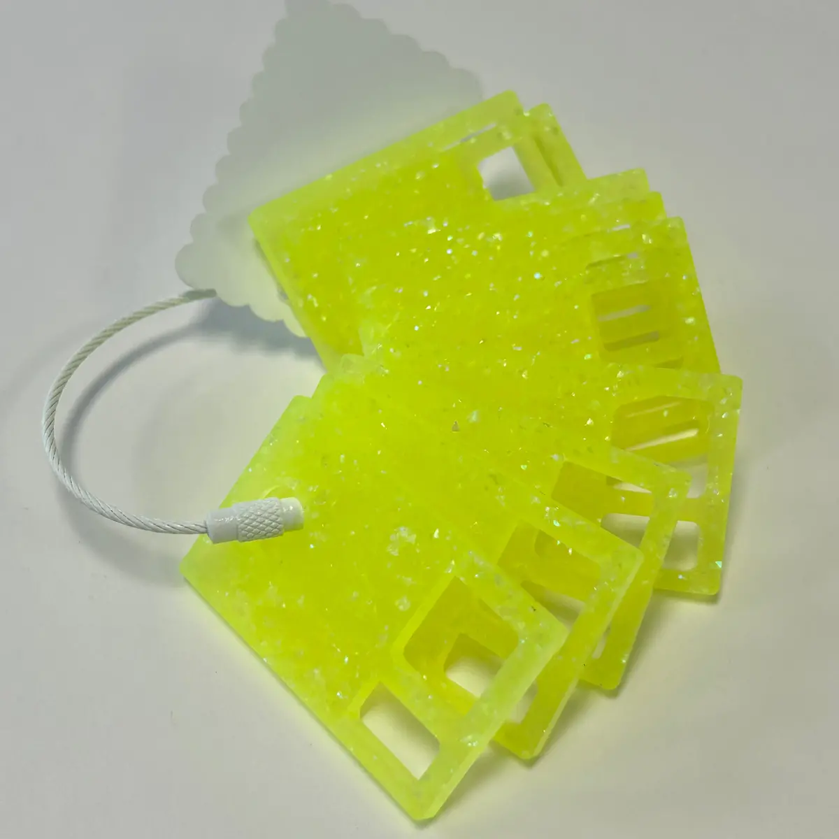 Neon Yellow Sparkle Sooz Drops 1